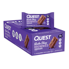 Quest Bake Shop box front showing 10-count and protein highlight