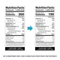 Quest blueberry muffin unwrapped closeup highlighting soft texture and flavor