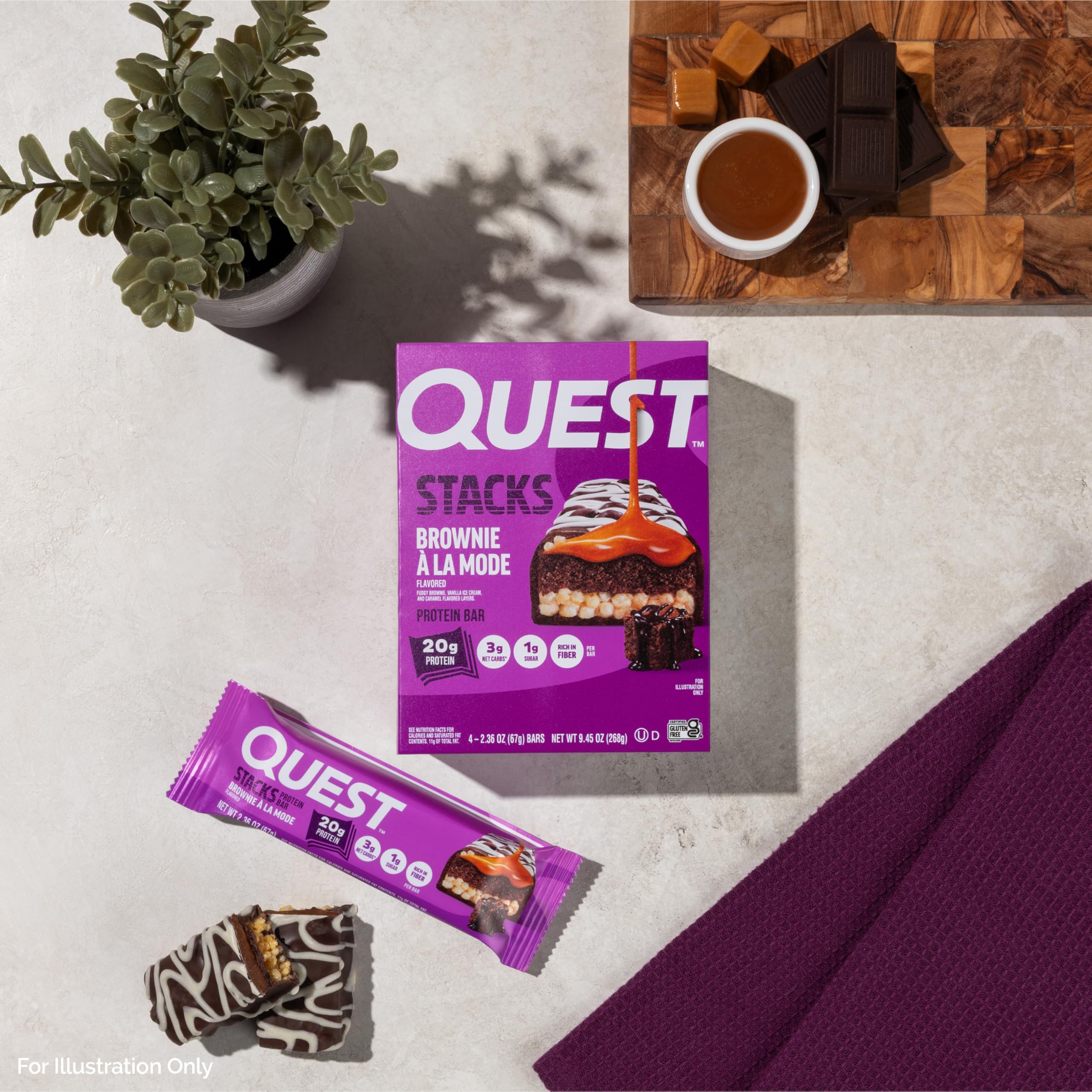 Quest nutrition label and ingredients list visible for transparent information