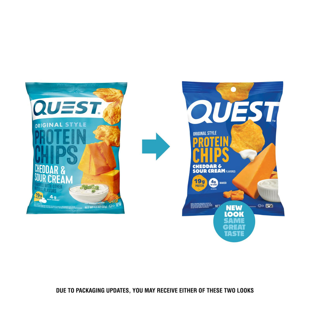 Close-up of chip texture by Quest, crisp baked surface for satisfaction