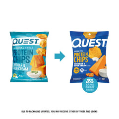 Close-up of chip texture by Quest, crisp baked surface for satisfaction