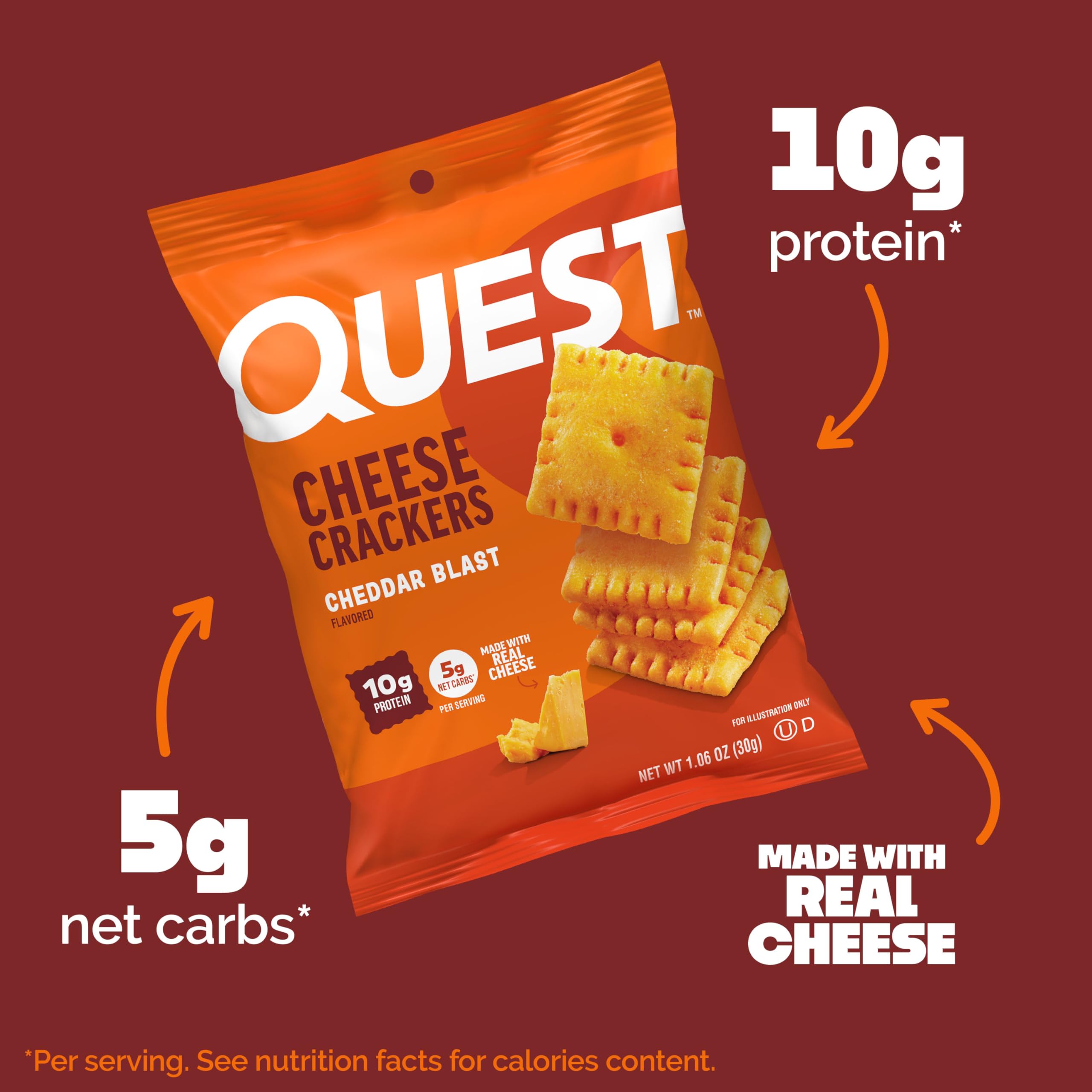 Quest crackers arranged on plate ready as a protein-rich appetizer or snack