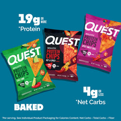 Quest Chili Lime bag in a casual kitchen scene showing portable spicy snack