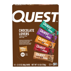 Quest pack front view showing variety and protein benefits