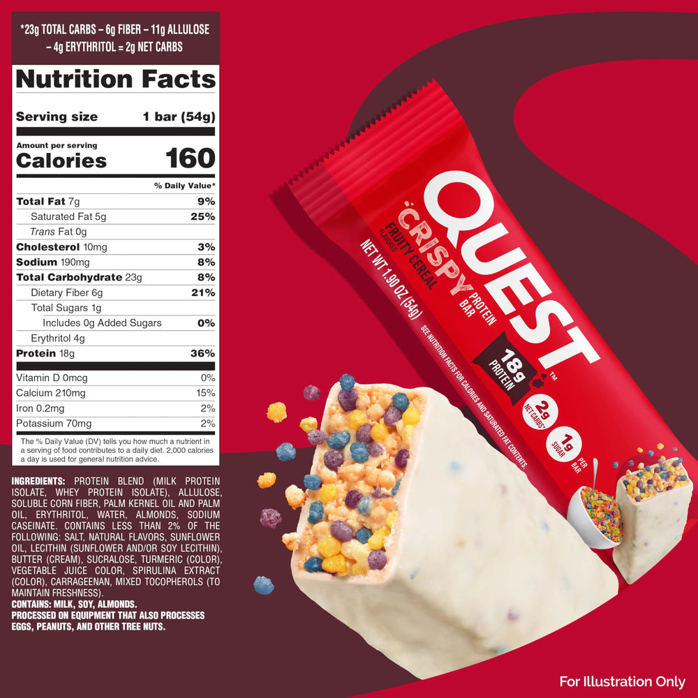Quest bar cross-section showing crispy interior and satisfying crunch