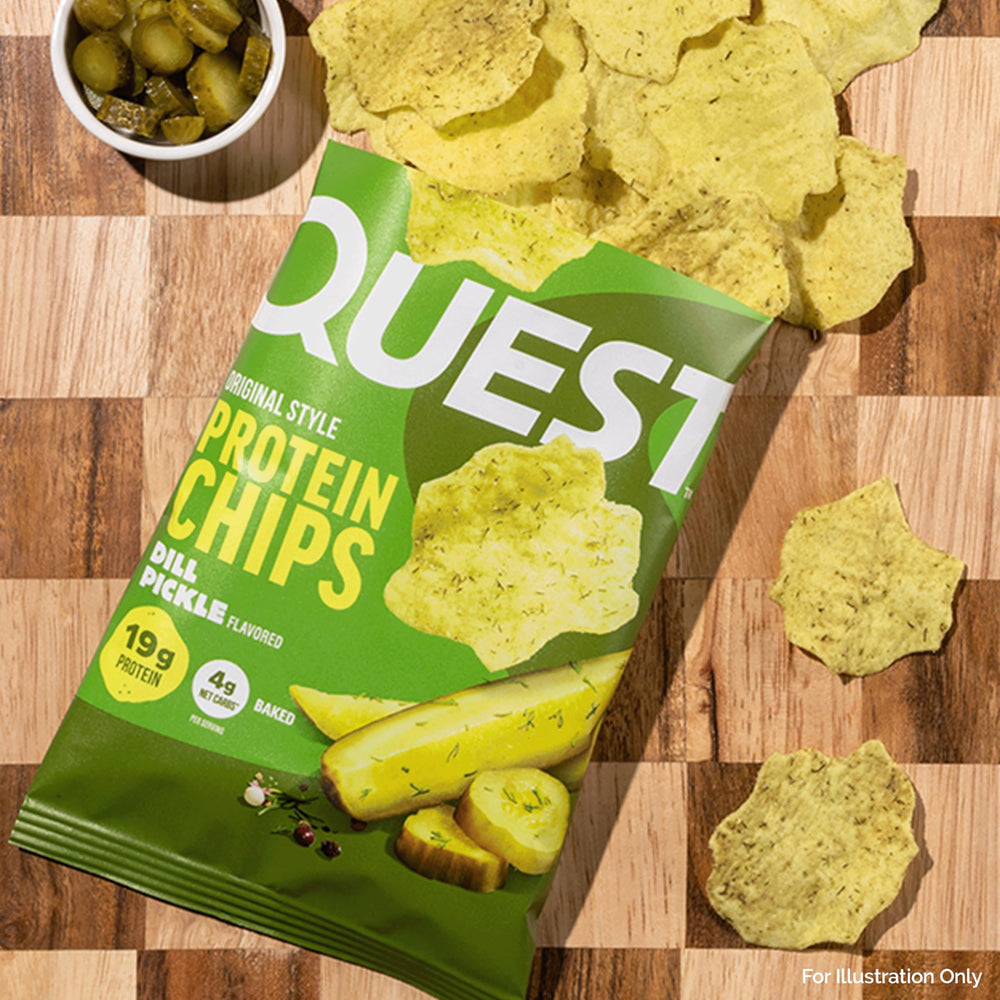 Hand holding a Quest bag to show single-serve size and travel-friendly benefit
