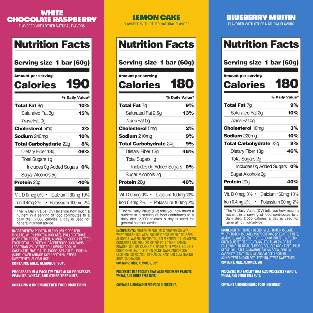 Kitchen counter with all three Quest flavors arranged to show variety and everyday use