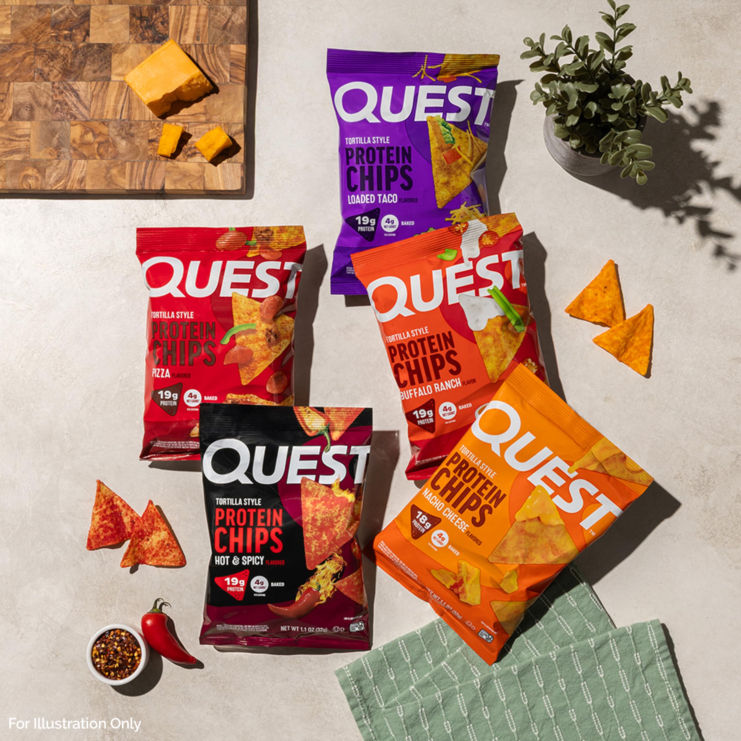Quest chips crumbled on taco salad adding crunch and protein to a meal