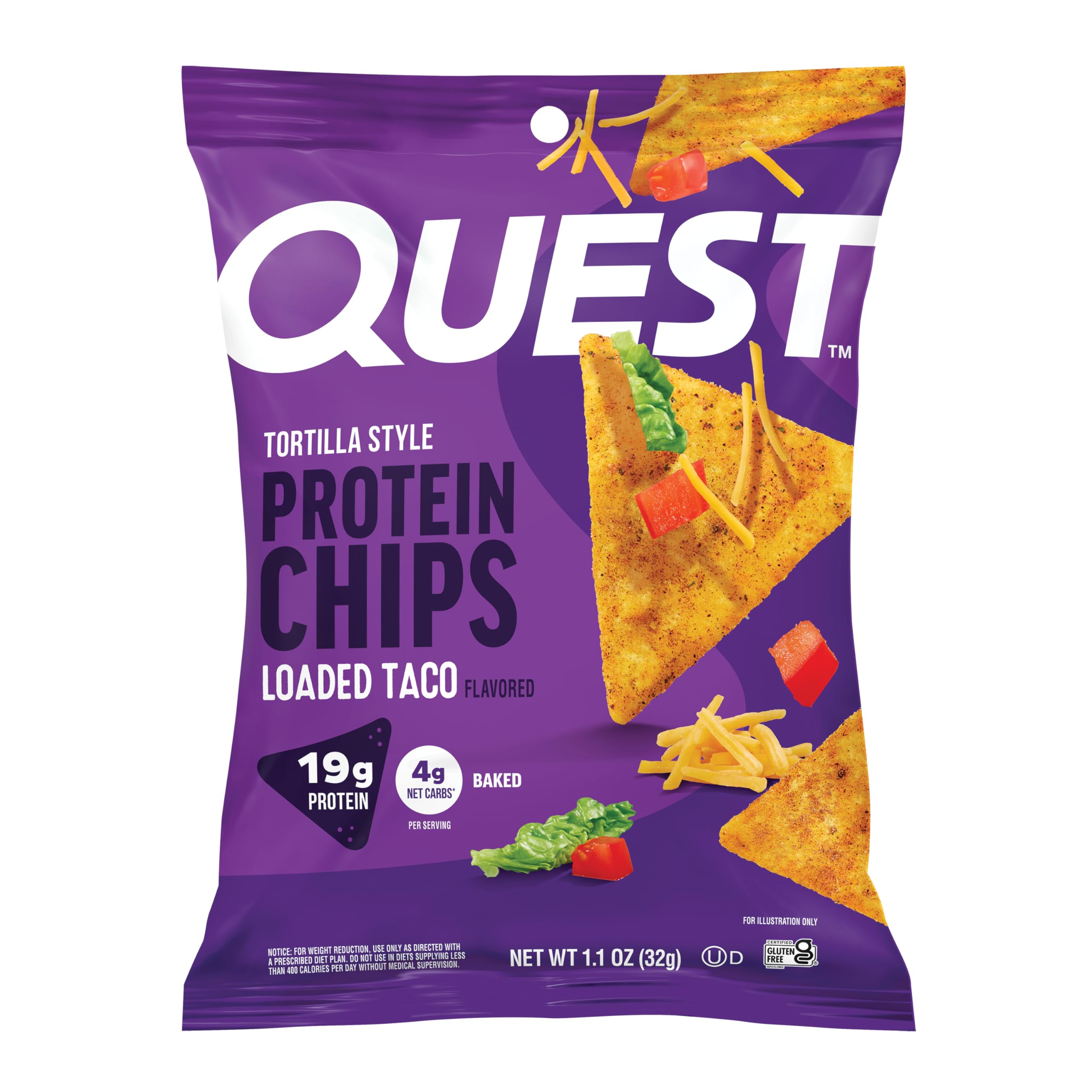 Quest Loaded Taco front packaging showing flavor and benefits