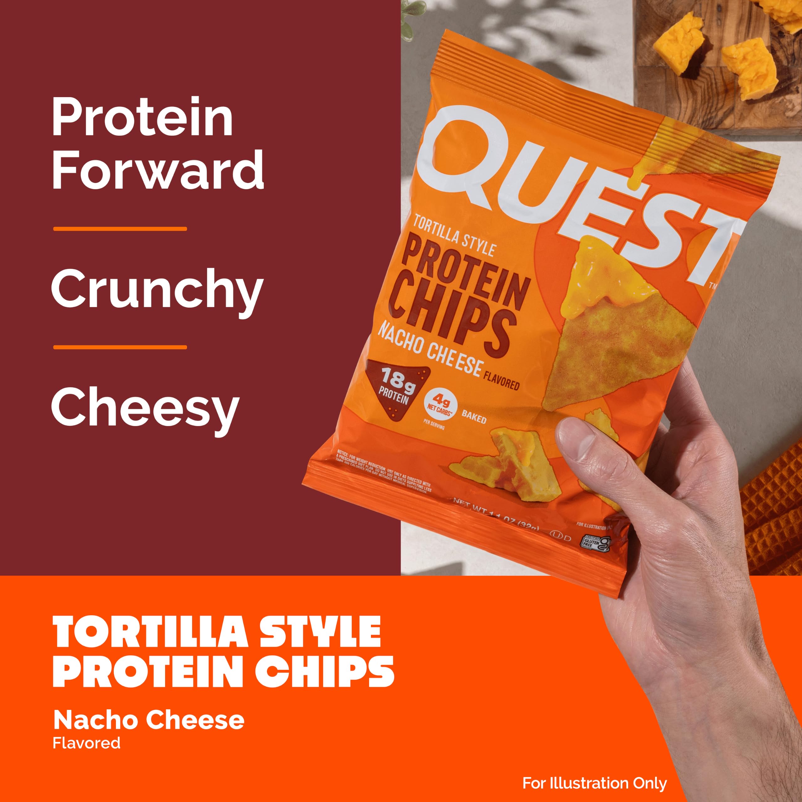 Quest chips served on plate illustrating ready‑to‑eat snack benefit for gatherings