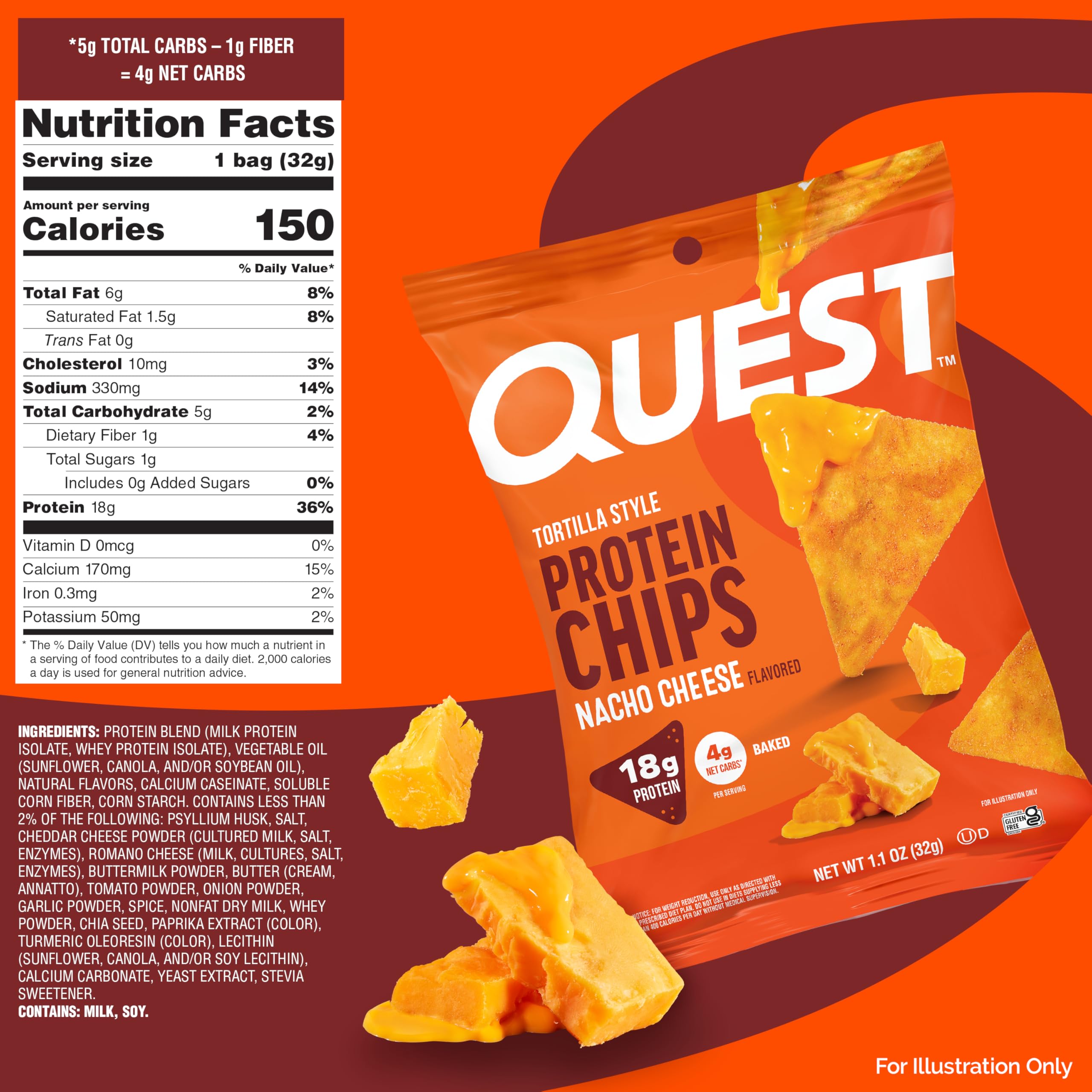 Quest single 1.1oz bag closeup highlighting portioned protein benefit for on‑the‑go