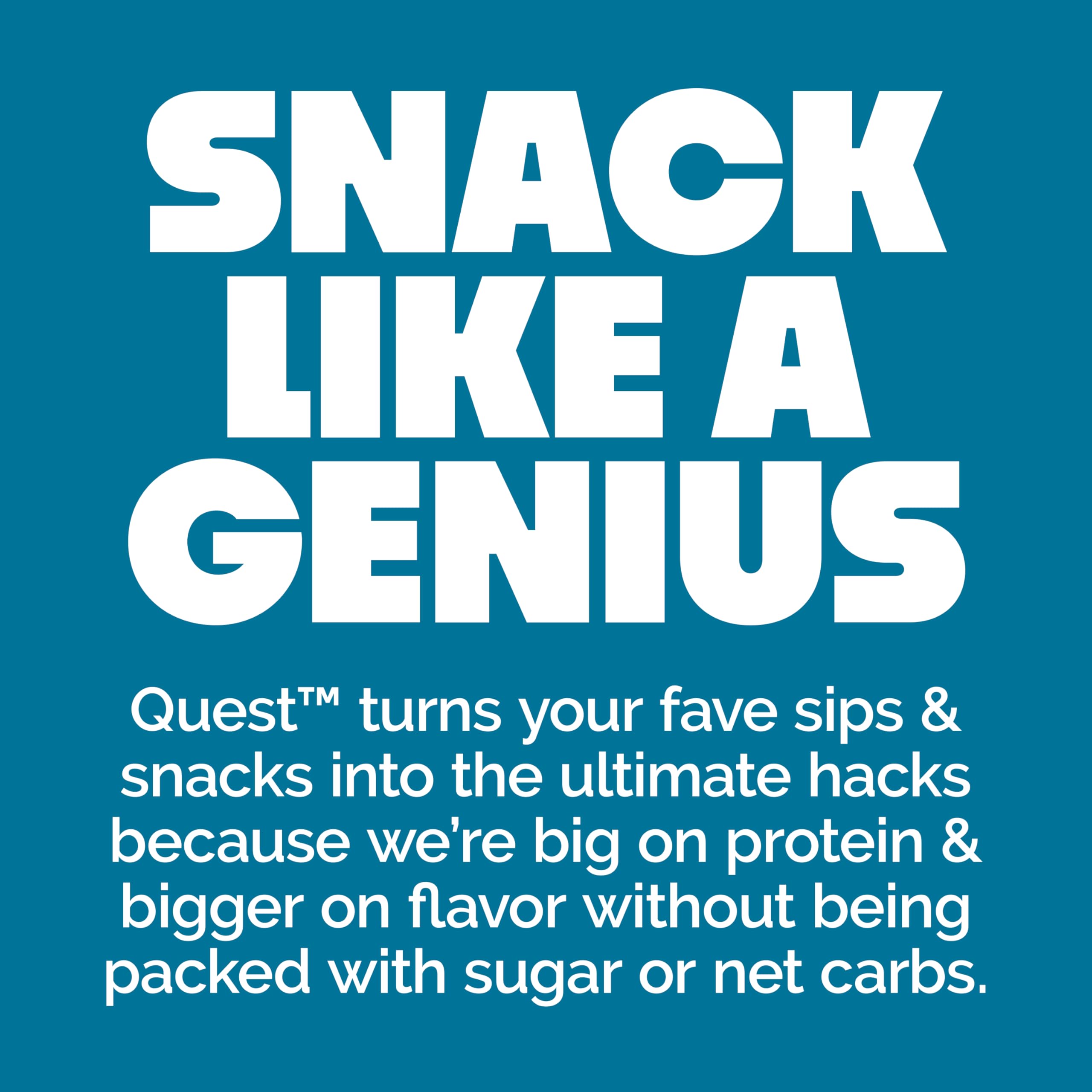 Quest nutritional label close-up highlighting protein content and low net carbs