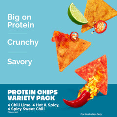 Quest Spicy Sweet Chili chips texture close-up showcasing baked crunch