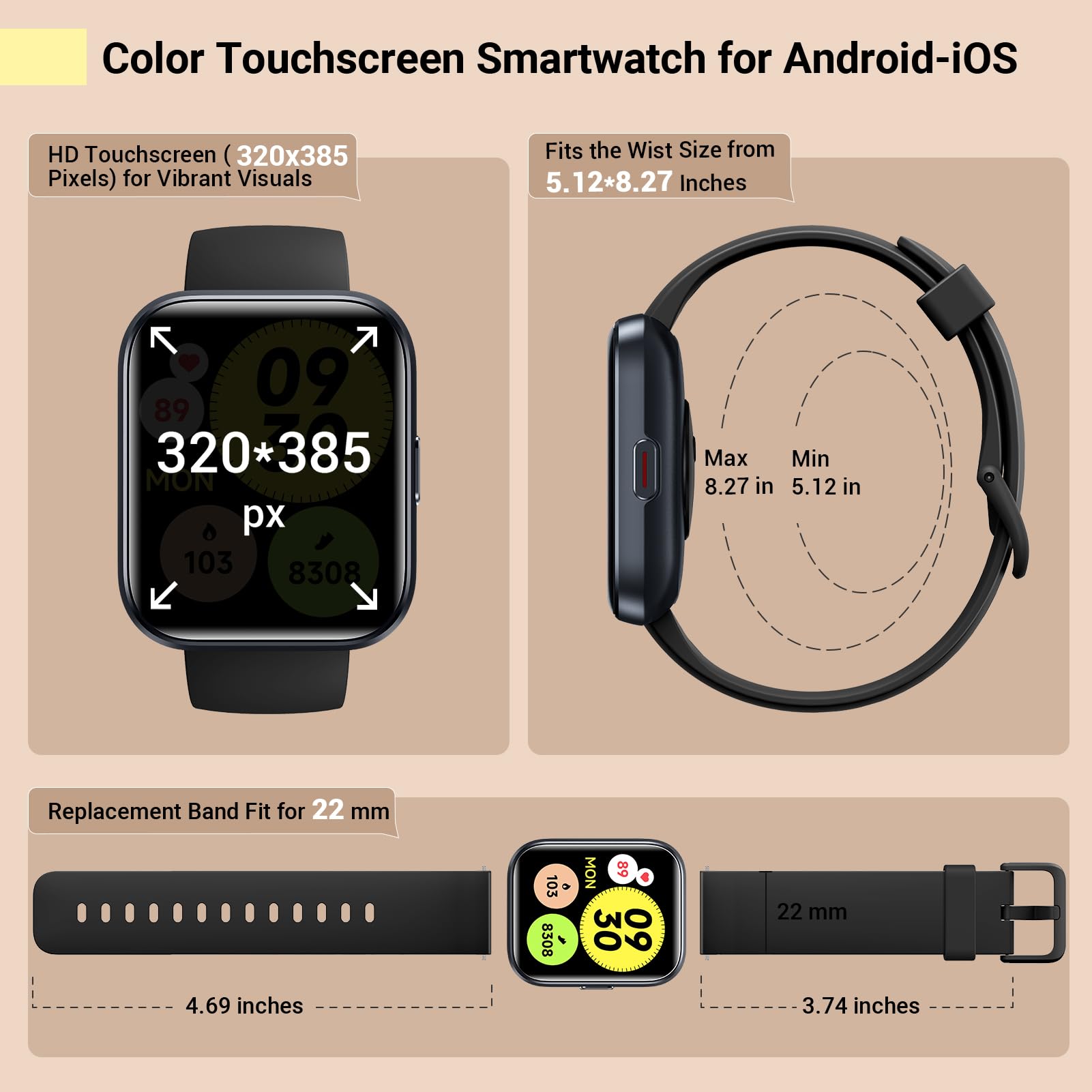 Quican activity screens showing step and sports mode tracking benefit