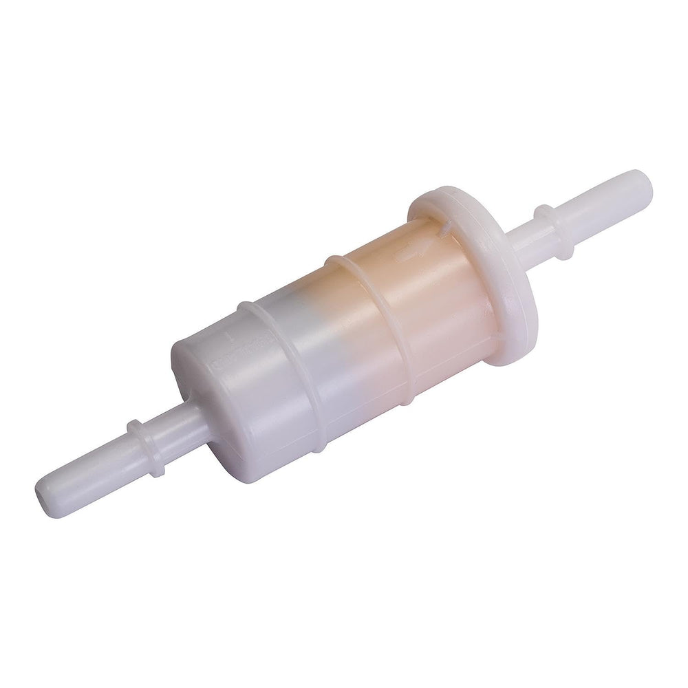 Quicksilver 879885Q front view showing compact inline filter protecting fuel system