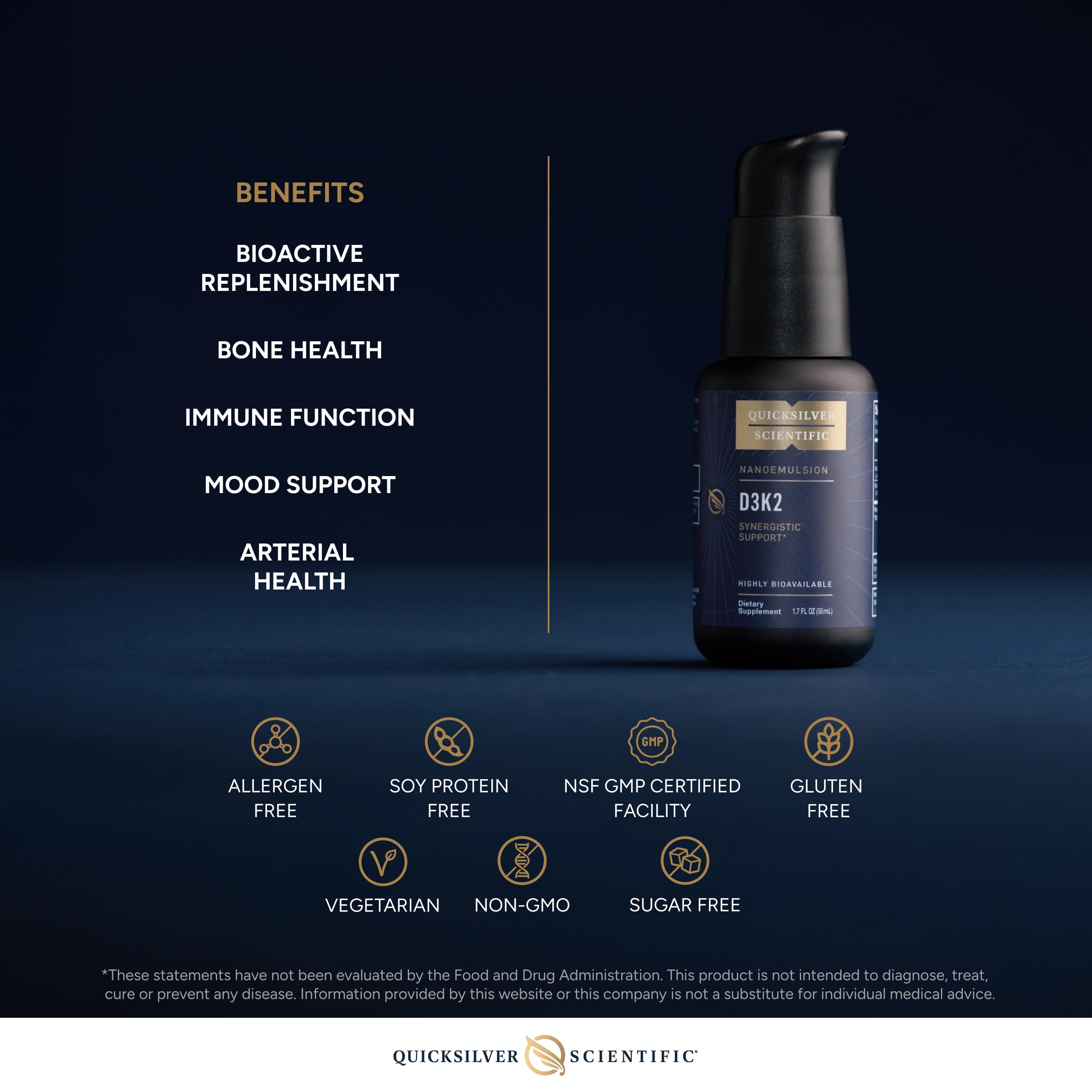 Quicksilver Scientific pump serving in hand illustrating easy daily use