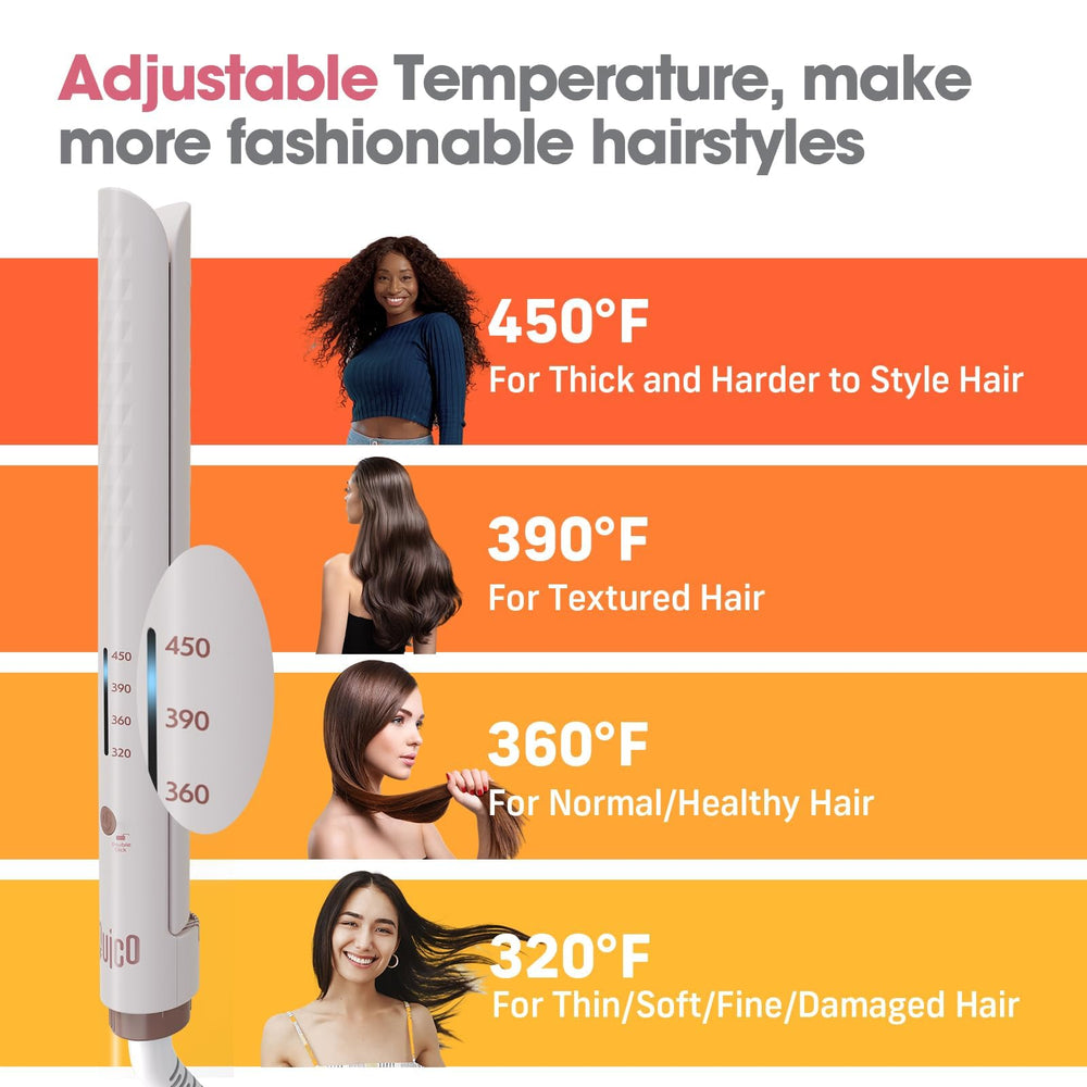 QUICO control panel temperature display with four heat settings for precise styling