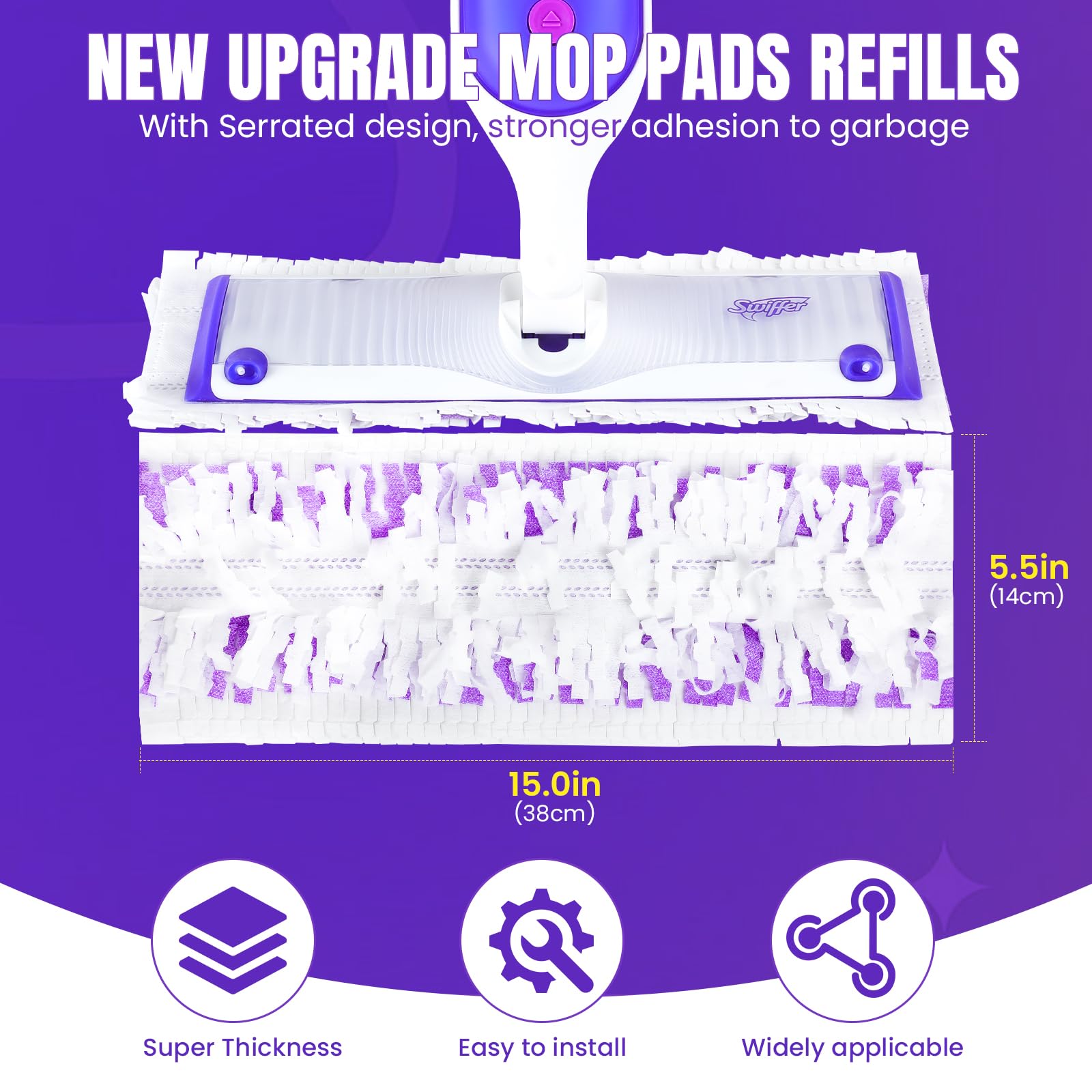 QuikMoprit microfiber pad close-up showing texture for quick soil pickup