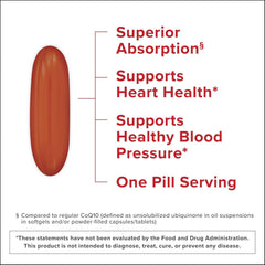 Qunol bottle open with softgels emphasizing daily supply benefit
