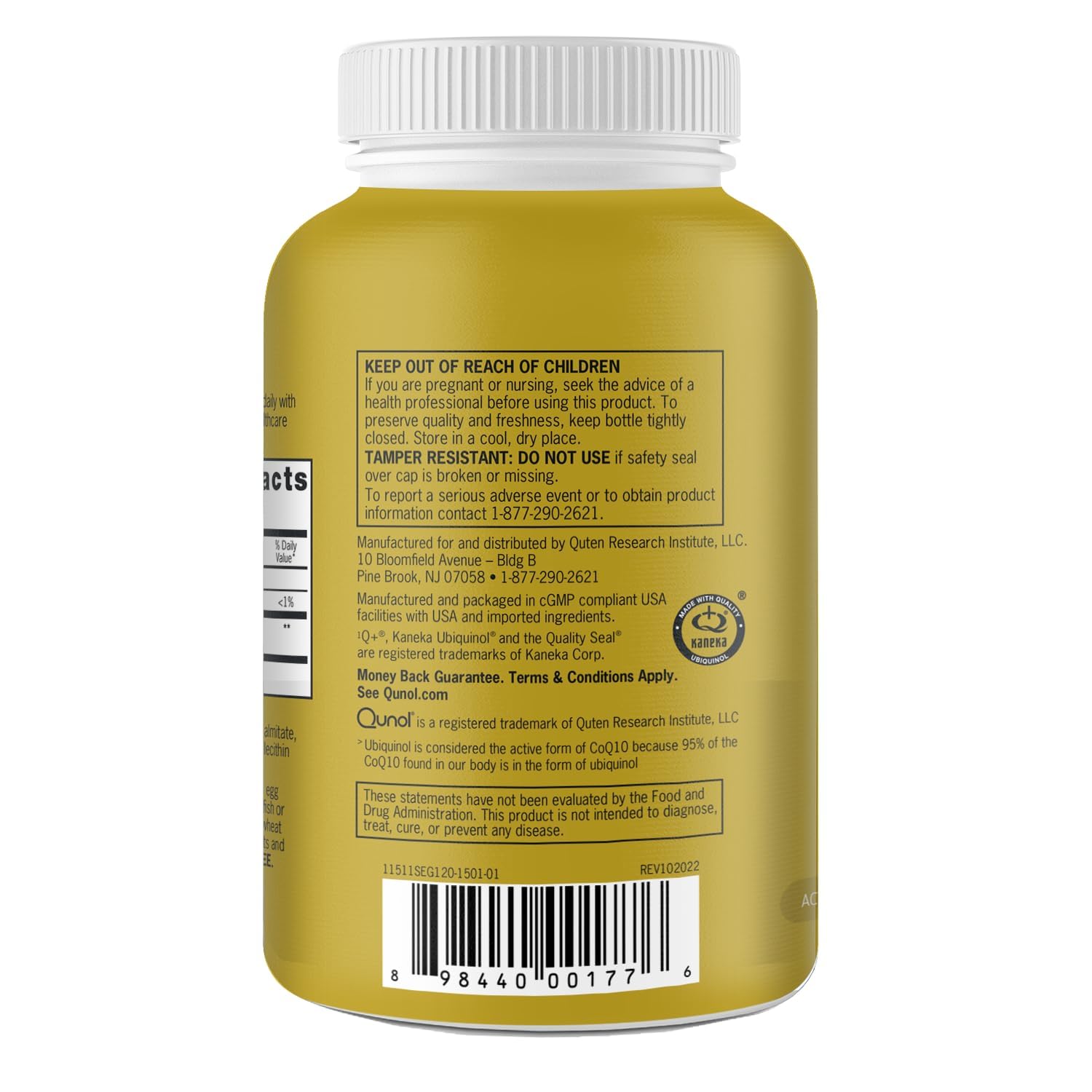 Qunol bottle with natural ingredient backdrop conveying quality sourcing
