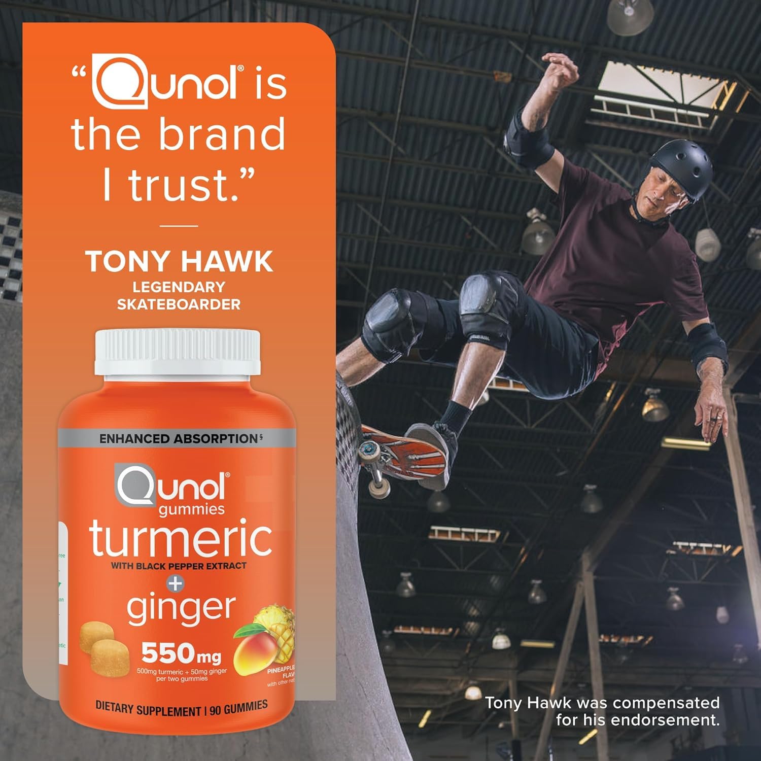 Qunol gummies on breakfast table lifestyle scene showing easy integration into routine