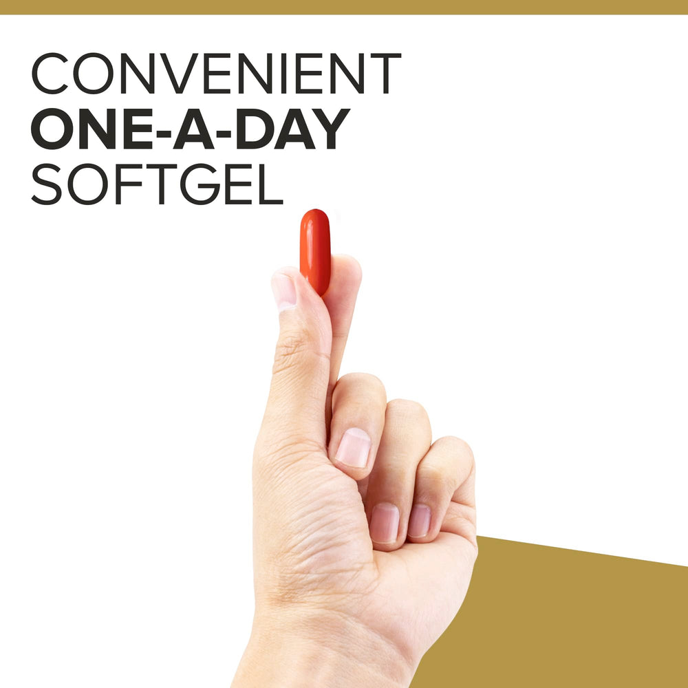 morning routine scene with Qunol softgels suggesting daily use