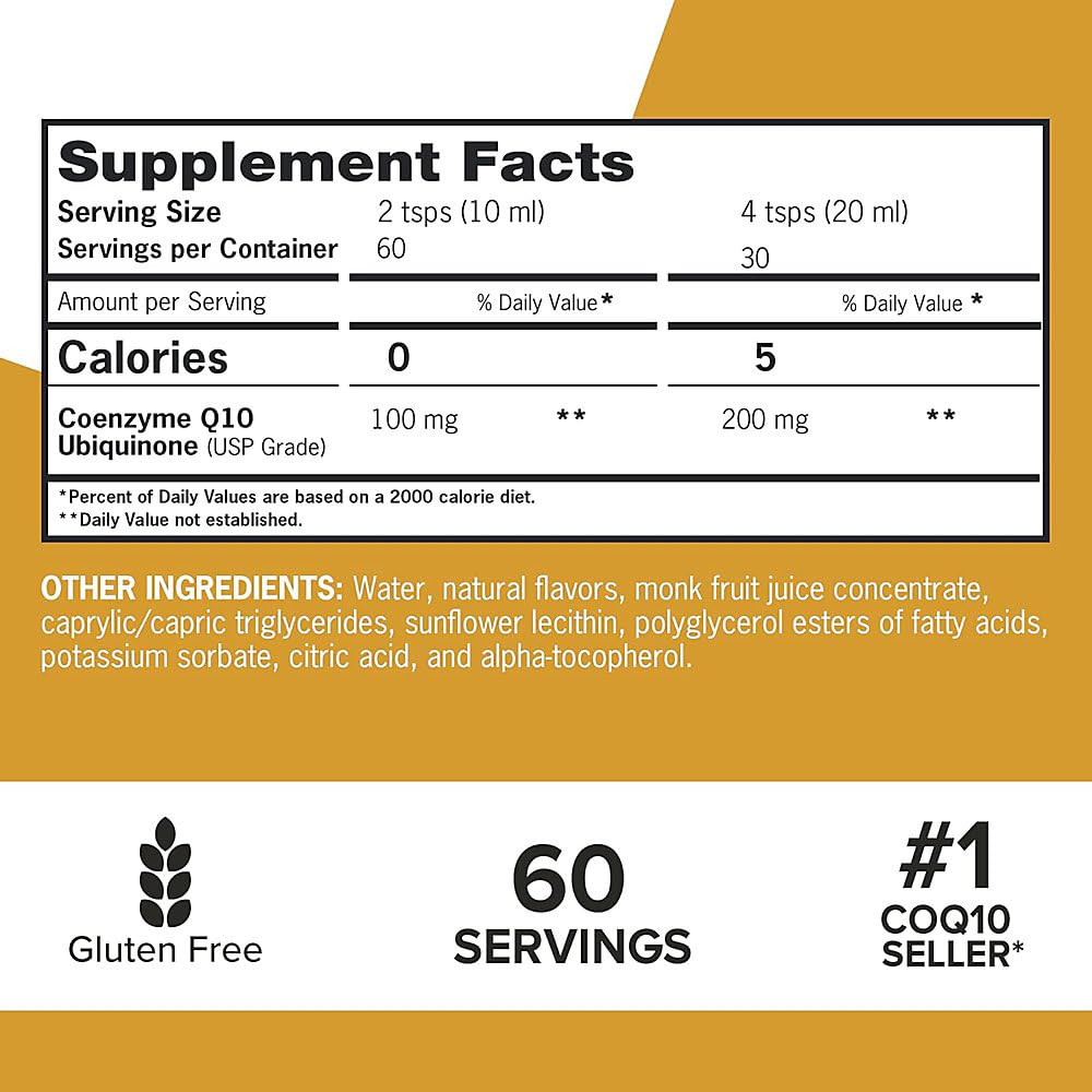 Qunol liquid pouring from spoon highlighting easy dosing benefit