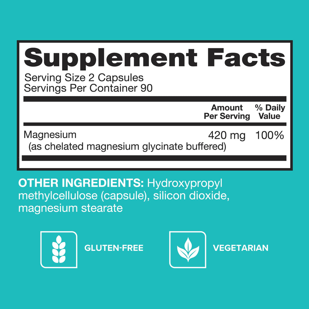 hand holding several Qunol magnesium capsules to show scale and convenient dosage