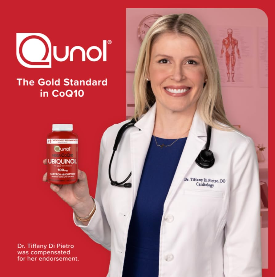 Qunol oil-filled softgel glistening to show absorption-focused formula