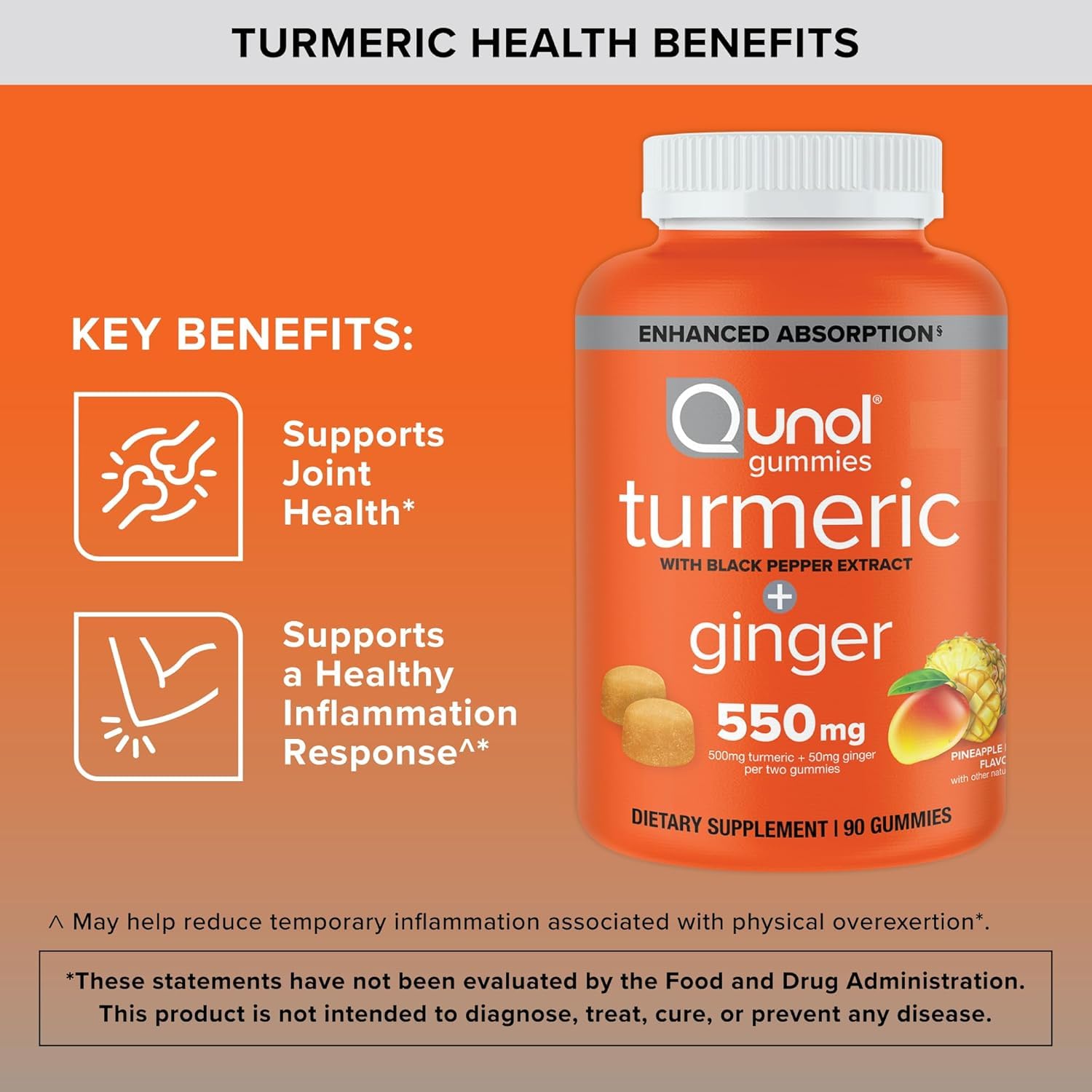 Qunol open jar with visible gummies to display count and chewable form convenience
