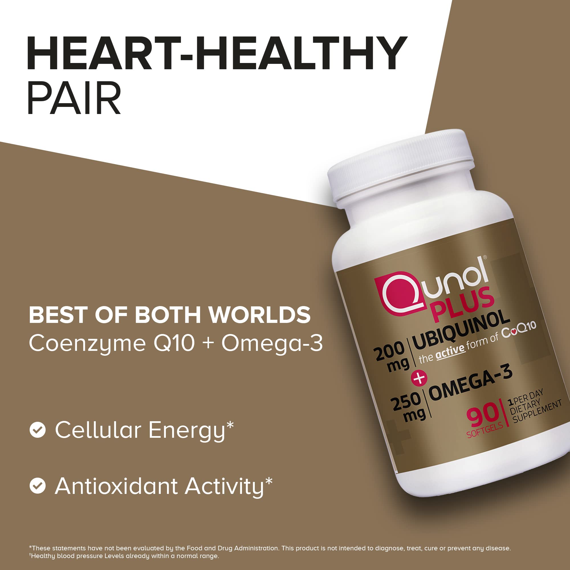 Qunol softgel beside coin for scale showing compact supplement size