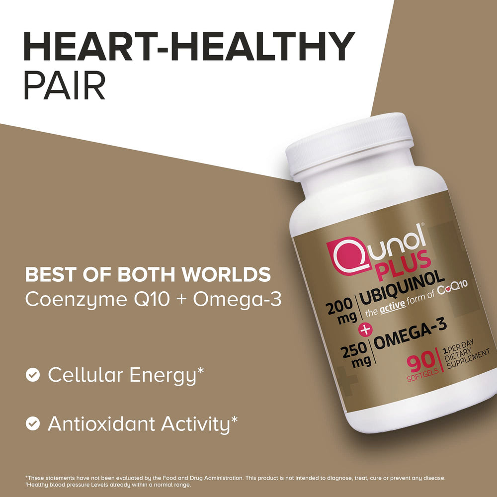 Qunol softgel beside coin for scale showing compact supplement size