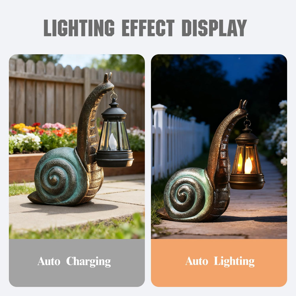 QZJDDZSW snail positioned among plants to show how it enhances garden decor