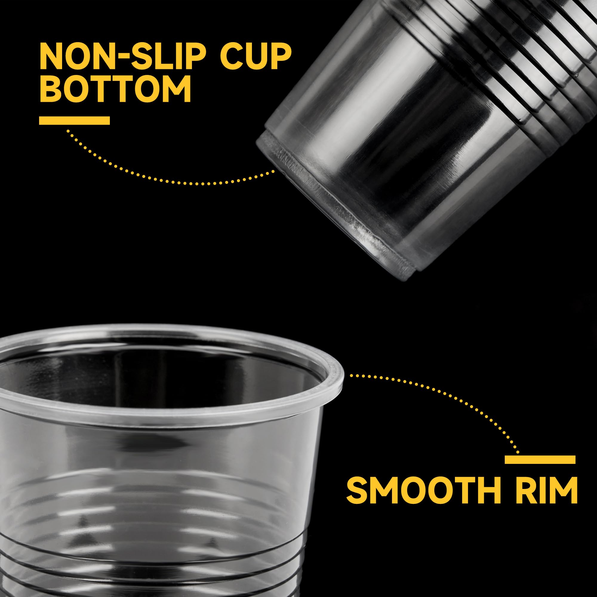 RACETOP stacked cups illustrating space-saving storage and quick access