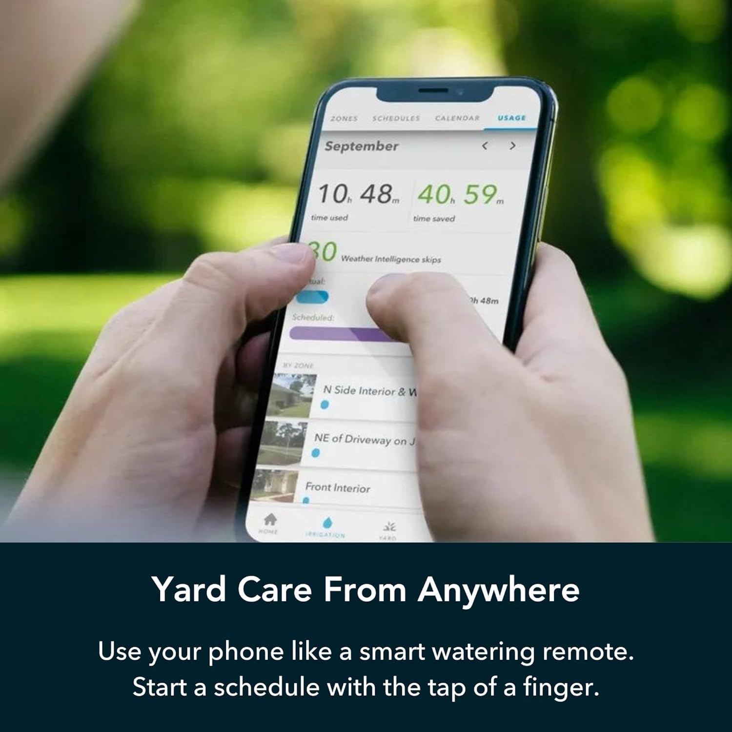 Rachio controlling a zone valve in use to run a single sprinkler on demand