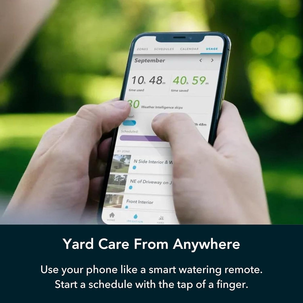 Rachio controlling a zone valve in use to run a single sprinkler on demand