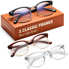 racico front view frame showing semi-rimless style and confident look