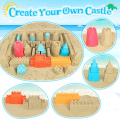 RACPNEL themed molds laid out for imaginative sand castle and animal creations