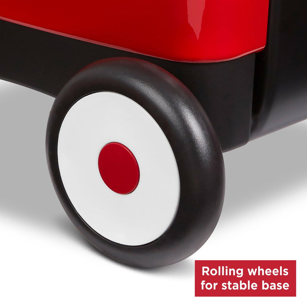 Radio Flyer red paint finish detail showing durable coating that resists everyday wear
