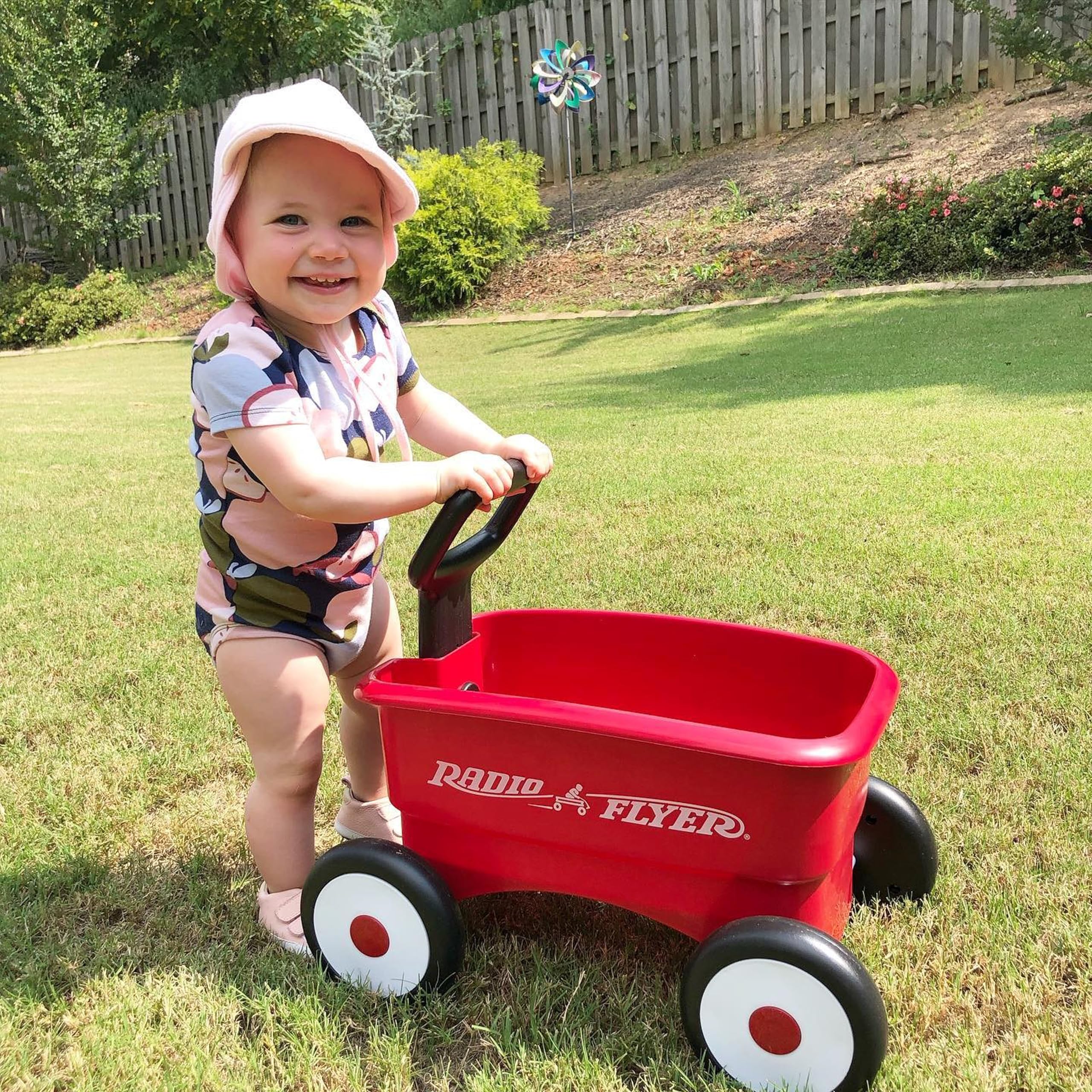 Radio Flyer wagon interior with toys inside showing easy storage and transport convenience