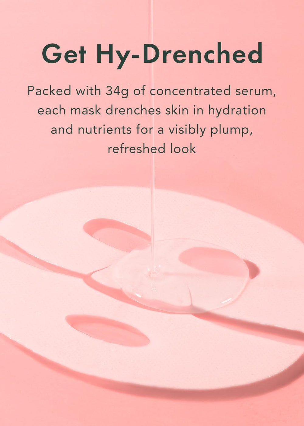 Rael hydrogel mask texture close-up highlighting snug, anti-slip fit
