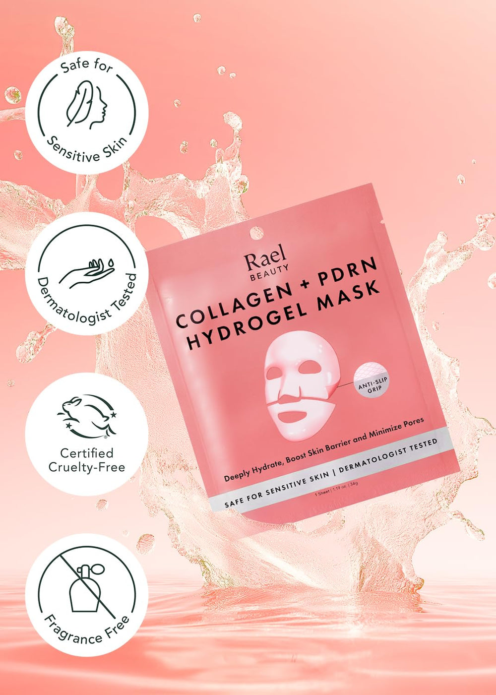 Rael opened pouch with excess serum on hand for immediate skin nourishment