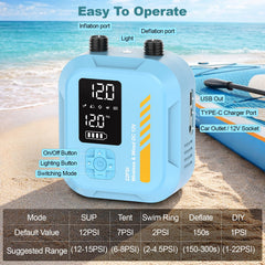 Rafeox pump next to a water bottle showing lightweight travel-friendly size