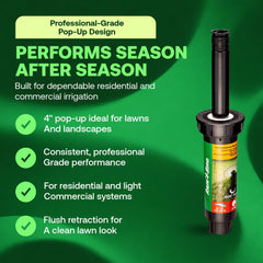Rain Bird close-up of variable-arc nozzle texture for easy grip and adjustment benefit