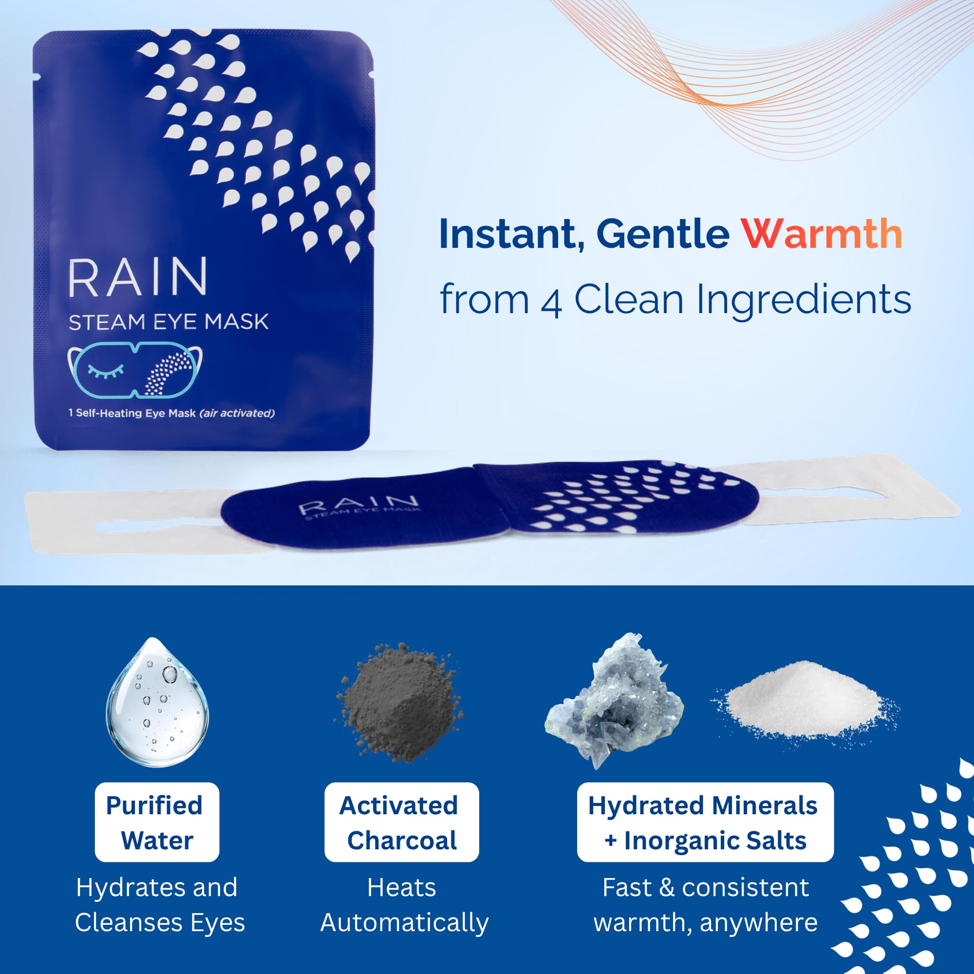 Rain mask in hand to show compact size and easy portability