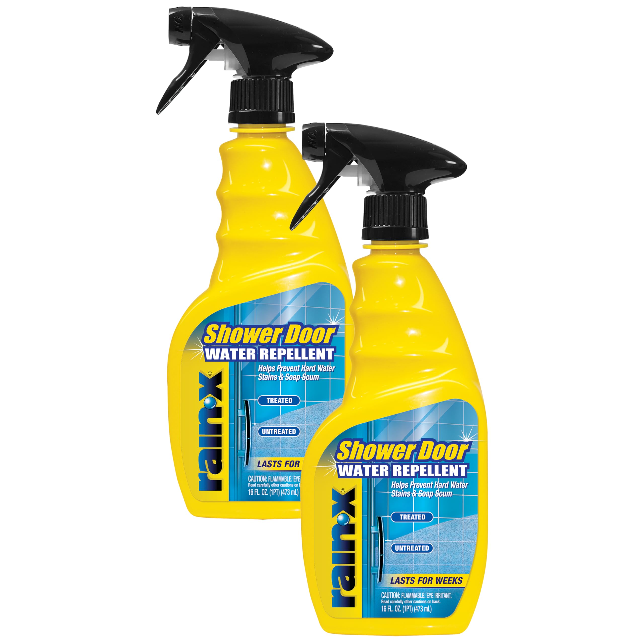 Rain-X bottle front packaging showing two-pack and benefit of clearer glass