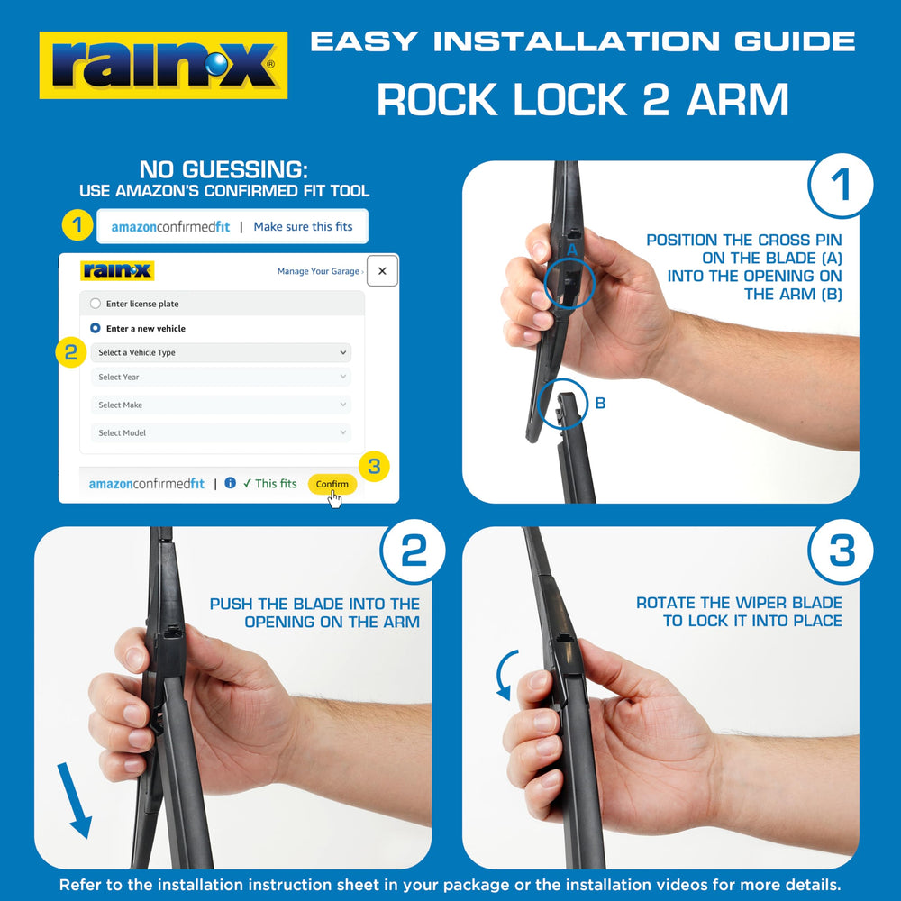 Rain-X close-up of natural rubber squeegee showing durability benefit