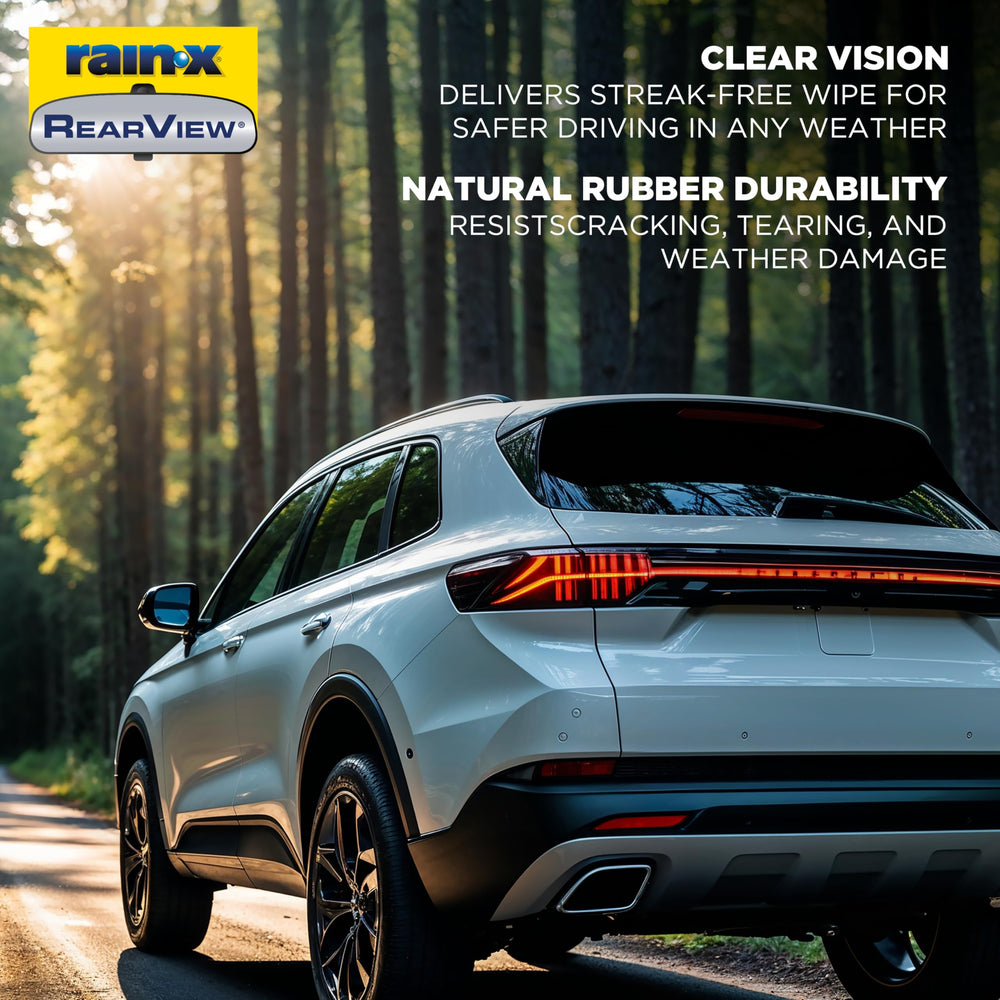 Rain-X rubber texture close-up highlighting weather-resistant benefit