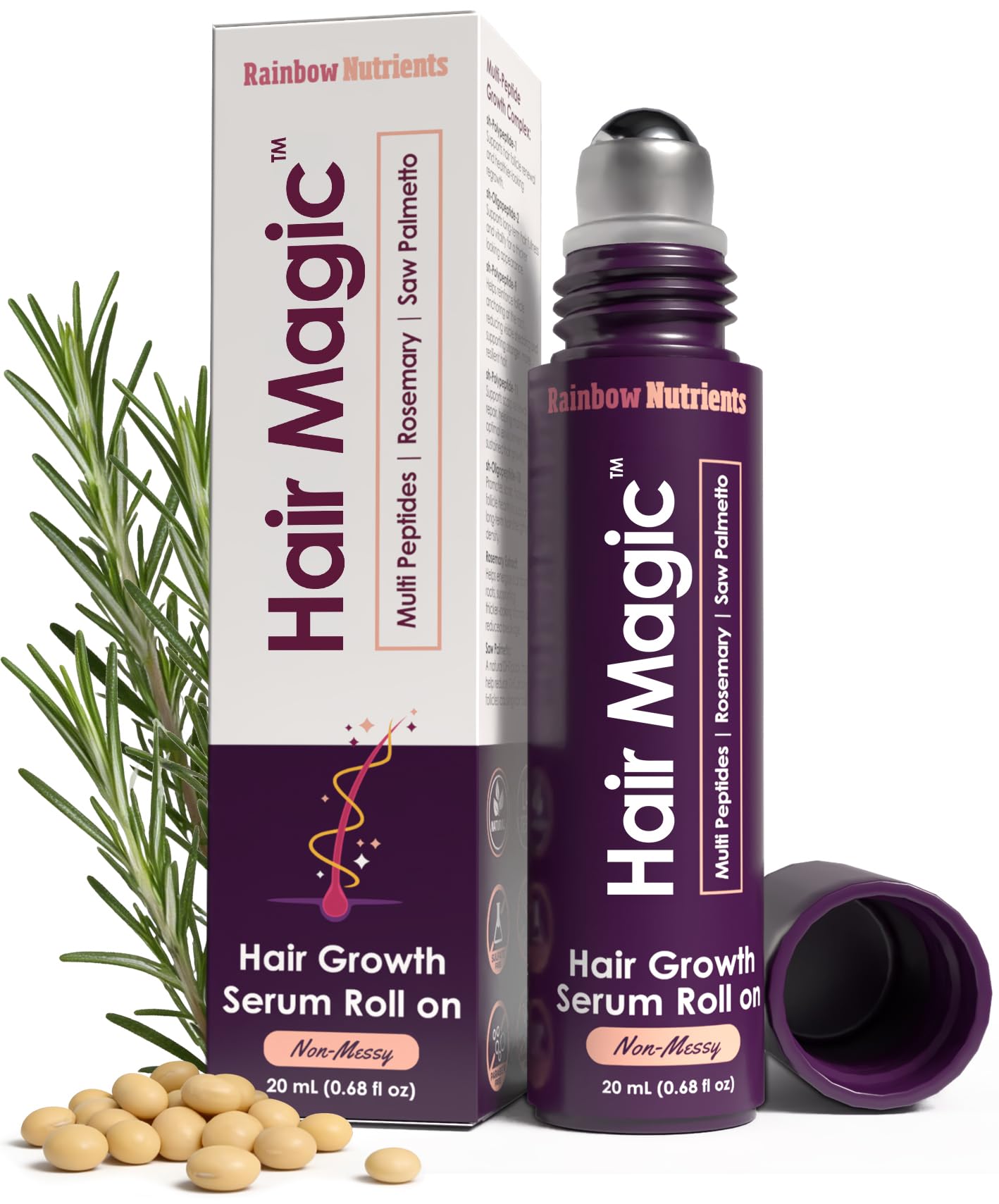 Rainbow Nutrients Hair Magic front packaging showing product benefit