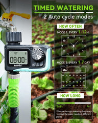 RAINPOINT close-up of LCD and control buttons for easy programming benefit